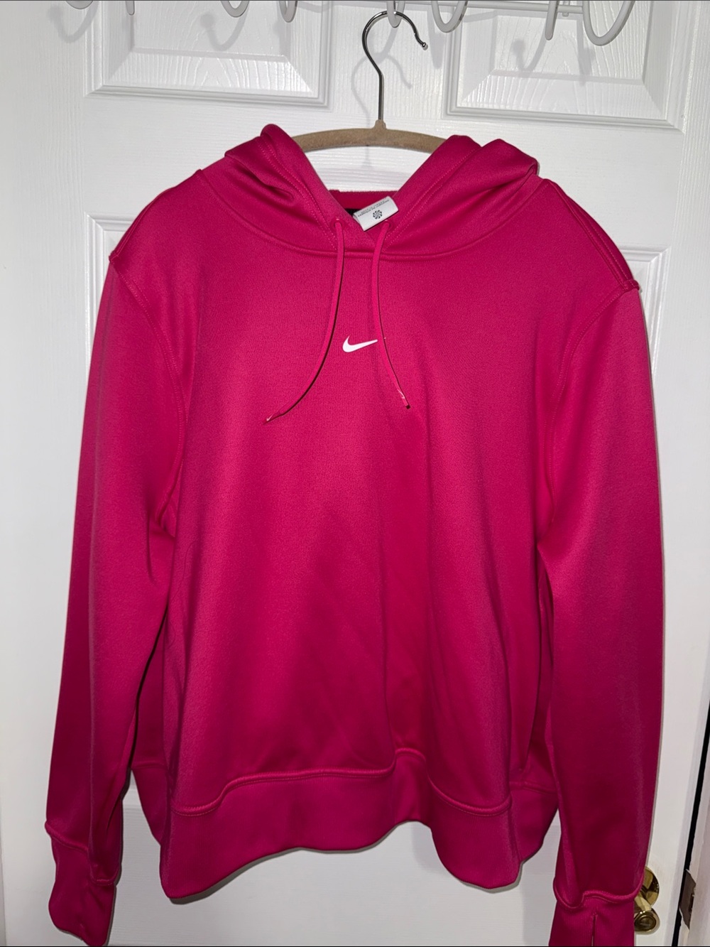 Nike Fuchsia Hoodie with White Swoosh Size 2X